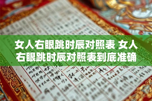 女人右眼跳时辰对照表 女人右眼跳时辰对照表到底准确吗