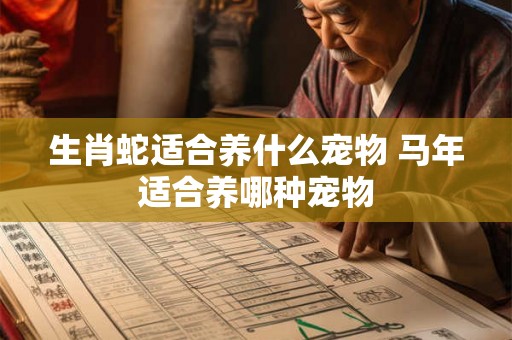 生肖蛇适合养什么宠物 马年适合养哪种宠物