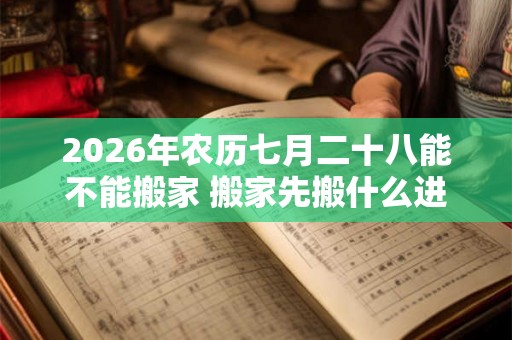 2026年农历七月二十八能不能搬家 搬家先搬什么进屋吉利 2026年农历七月二十八能不能搬家 搬家先搬什么进屋吉利
