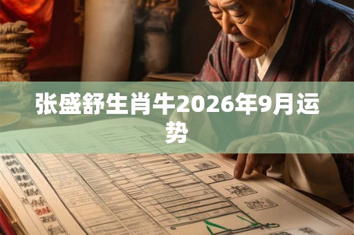 张盛舒生肖牛2026年9月运势 张盛舒生肖牛2026年9月运势