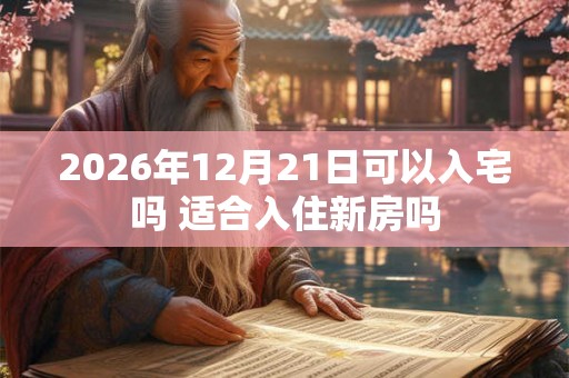 2026年12月21日可以入宅吗 适合入住新房吗