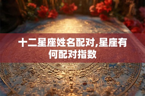 十二星座姓名配对,星座有何配对指数