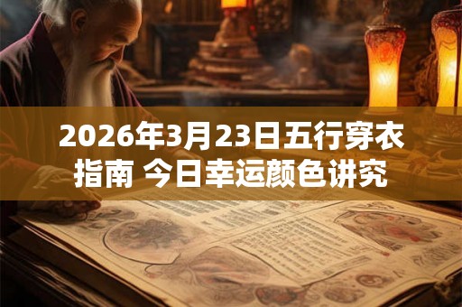 2026年3月23日五行穿衣指南 今日幸运颜色讲究