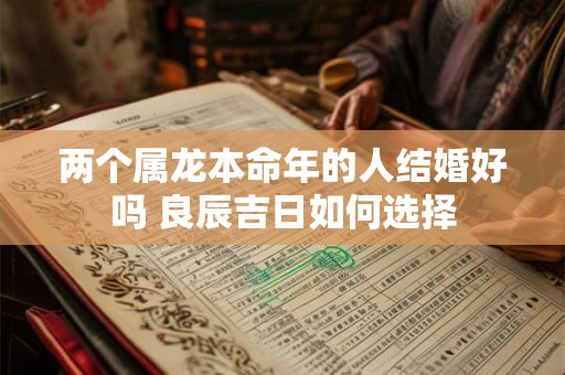 两个属龙本命年的人结婚好吗 良辰吉日如何选择