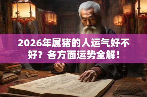 2026年属猪的人运气好不好？各方面运势全解！