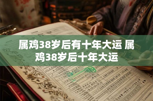 属鸡38岁后有十年大运 属鸡38岁后十年大运