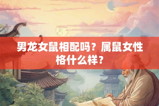 男龙女鼠相配吗？属鼠女性格什么样？