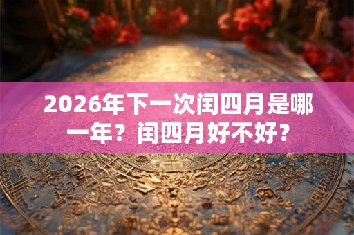2026年下一次闰四月是哪一年？闰四月好不好？