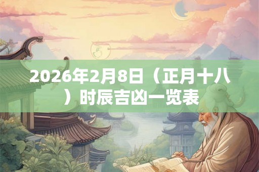 2026年2月8日（正月十八）时辰吉凶一览表