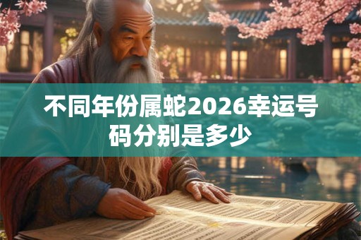 不同年份属蛇2026幸运号码分别是多少