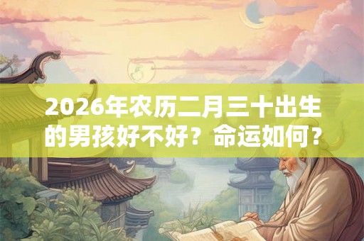 2026年农历二月三十出生的男孩好不好？命运如何？