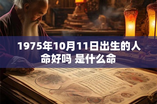 1975年10月11日出生的人命好吗 是什么命