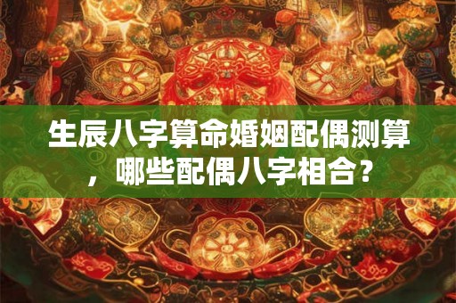 生辰八字算命婚姻配偶测算，哪些配偶八字相合？