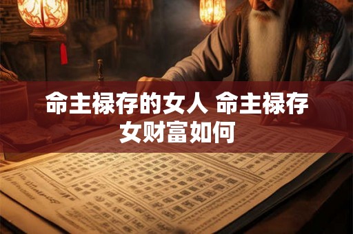 命主禄存的女人 命主禄存女财富如何
