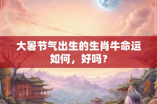 大暑节气出生的生肖牛命运如何,好吗? 大暑节气出生的生肖牛命运如何,好吗?