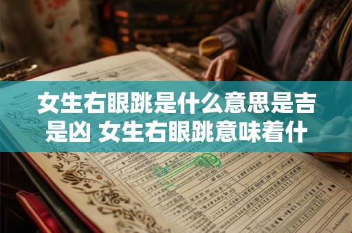 女生右眼跳是什么意思是吉是凶 女生右眼跳意味着什么好还是坏 女生右眼跳是什么意思是吉是凶 女生右眼跳意味着什么好还是坏