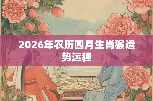 2026年农历四月生肖猴运势运程