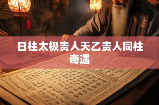 日柱太极贵人天乙贵人同柱奇遇