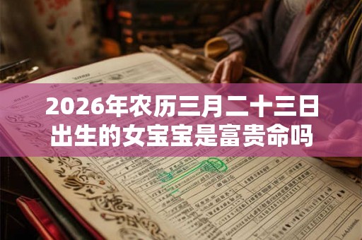 2026年农历三月二十三日出生的女宝宝是富贵命吗