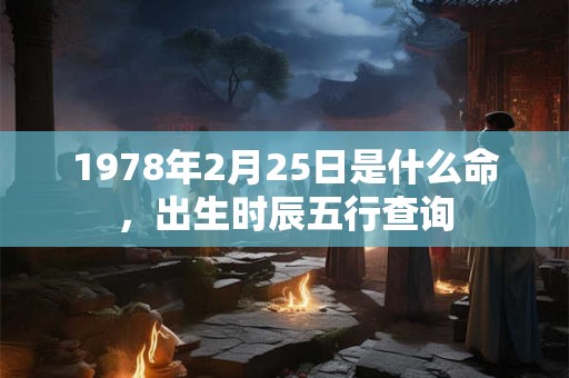 1978年2月25日是什么命，出生时辰五行查询