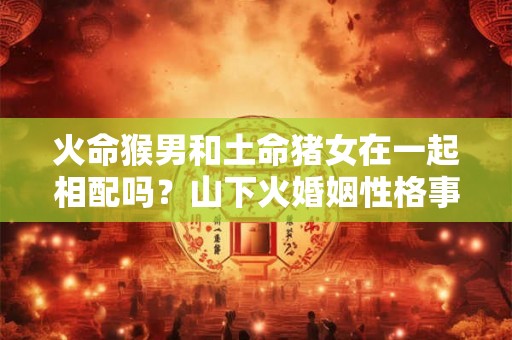 火命猴男和土命猪女在一起相配吗？山下火婚姻性格事业解析