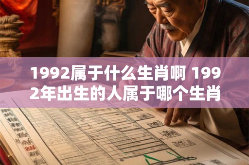1992属于什么生肖啊 1992年出生的人属于哪个生肖