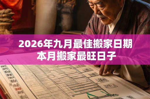 2026年九月最佳搬家日期 本月搬家最旺日子