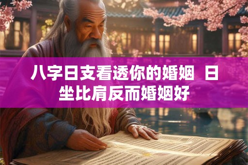 八字日支看透你的婚姻 日坐比肩反而婚姻好 八字日支看透你的婚姻 日坐比肩反而婚姻好