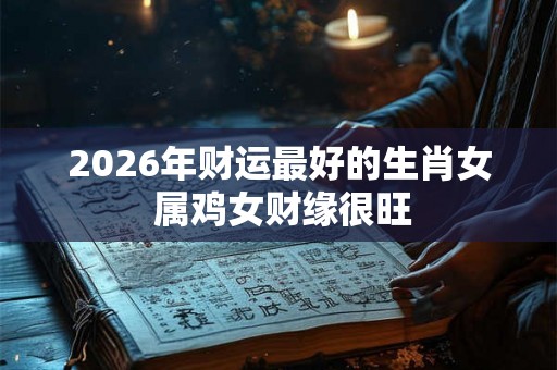 2026年财运最好的生肖女 属鸡女财缘很旺 2026年财运最好的生肖女 属鸡女财缘很旺