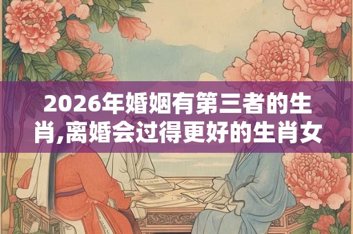 2026年婚姻有第三者的生肖,离婚会过得更好的生肖女