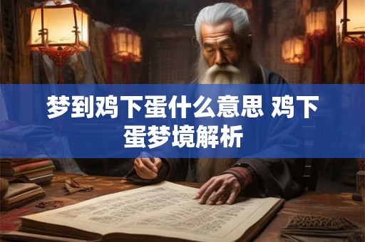 梦到鸡下蛋什么意思 鸡下蛋梦境解析