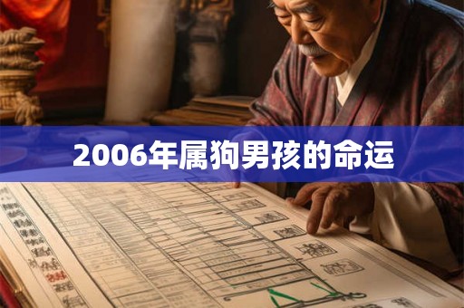 2006年属狗男孩的命运