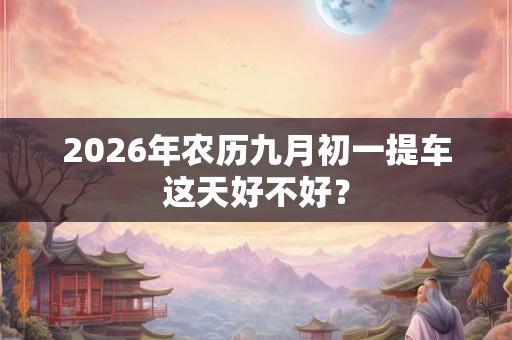 2026年农历九月初一提车这天好不好？