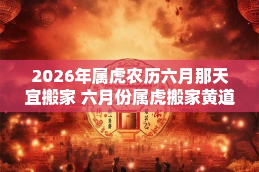 2026年属虎农历六月那天宜搬家 六月份属虎搬家黄道吉日