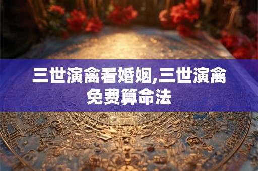 三世演禽看婚姻,三世演禽免费算命法