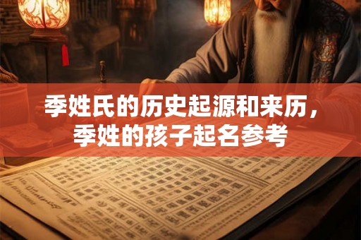 季姓氏的历史起源和来历，季姓的孩子起名参考