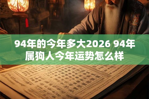 94年的今年多大2026 94年属狗人今年运势怎么样