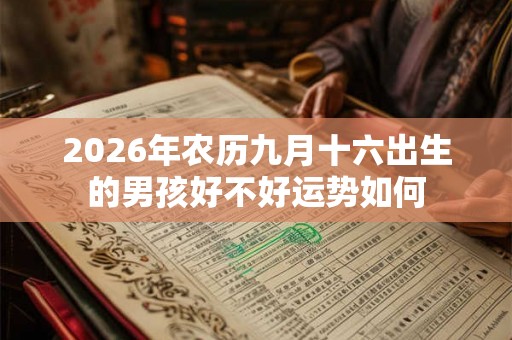 2026年农历九月十六出生的男孩好不好运势如何