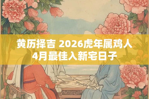 黄历择吉 2026虎年属鸡人4月最佳入新宅日子