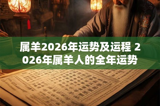 属羊2026年运势及运程 2026年属羊人的全年运势 属羊2026年运势及运程 2026年属羊人的全年运势