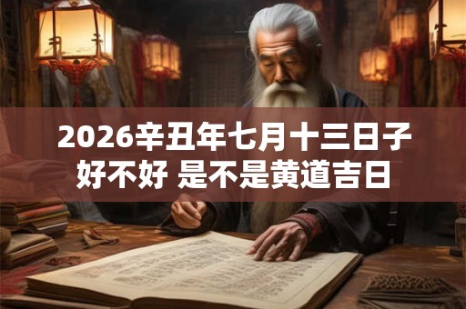 2026辛丑年七月十三日子好不好 是不是黄道吉日