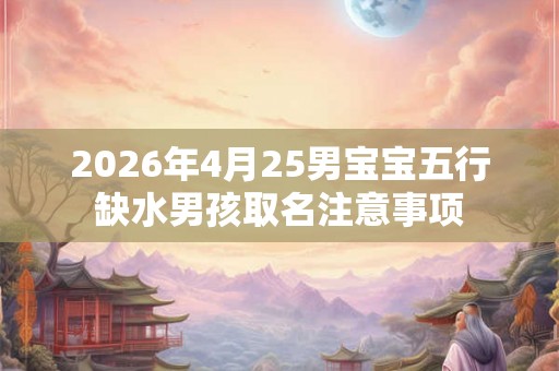 2026年4月25男宝宝五行缺水男孩取名注意事项