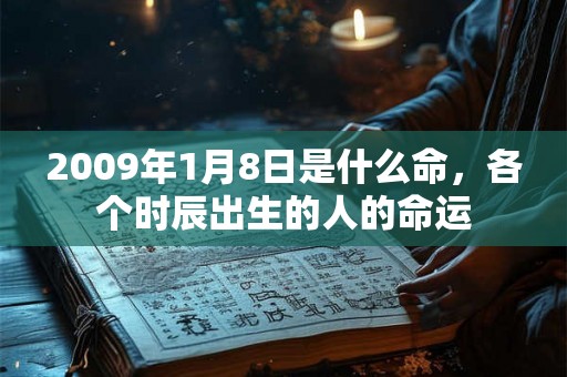 2009年1月8日是什么命，各个时辰出生的人的命运