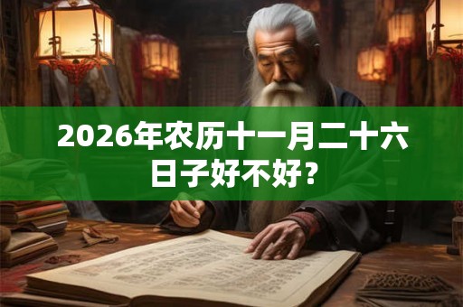 2026年农历十一月二十六日子好不好？