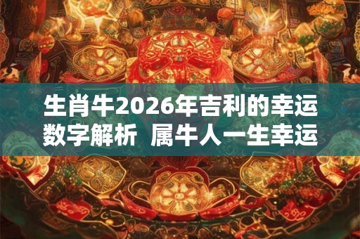 生肖牛2026年吉利的幸运数字解析  属牛人一生幸运色