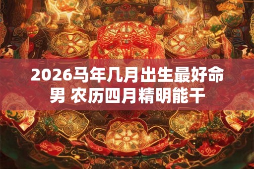 2026马年几月出生最好命男 农历四月精明能干
