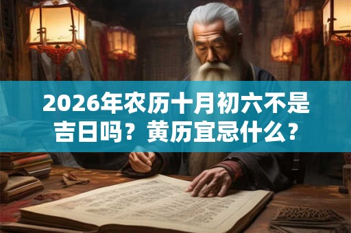 2026年农历十月初六不是吉日吗？黄历宜忌什么？
