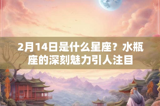 2月14日是什么星座？水瓶座的深刻魅力引人注目