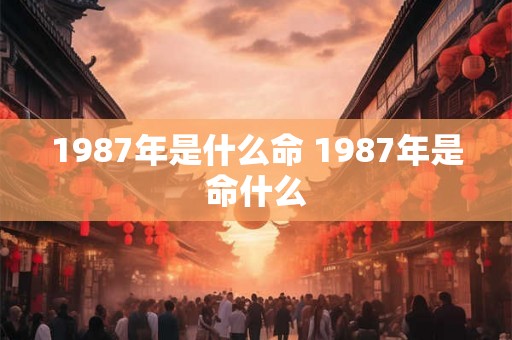 1987年是什么命 1987年是命什么