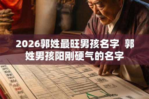2026郭姓最旺男孩名字  郭姓男孩阳刚硬气的名字